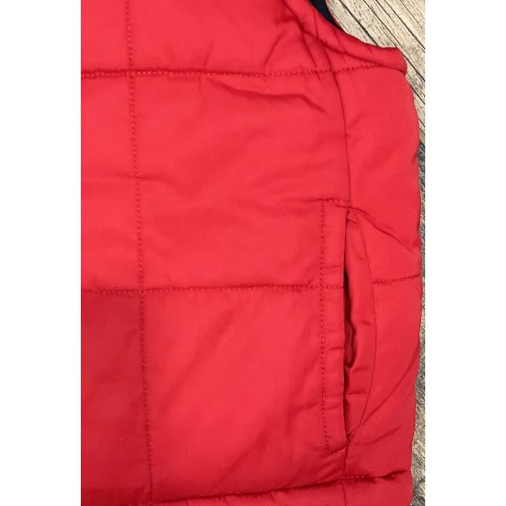 Gymboree Kids Boy's Nylon Puffer‎ Vest Full Zip Red Size Small